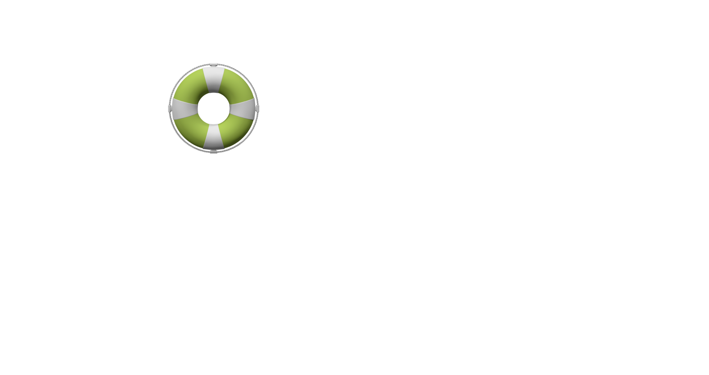 Ein Icon, das einen grünen Rettungsring zeigt