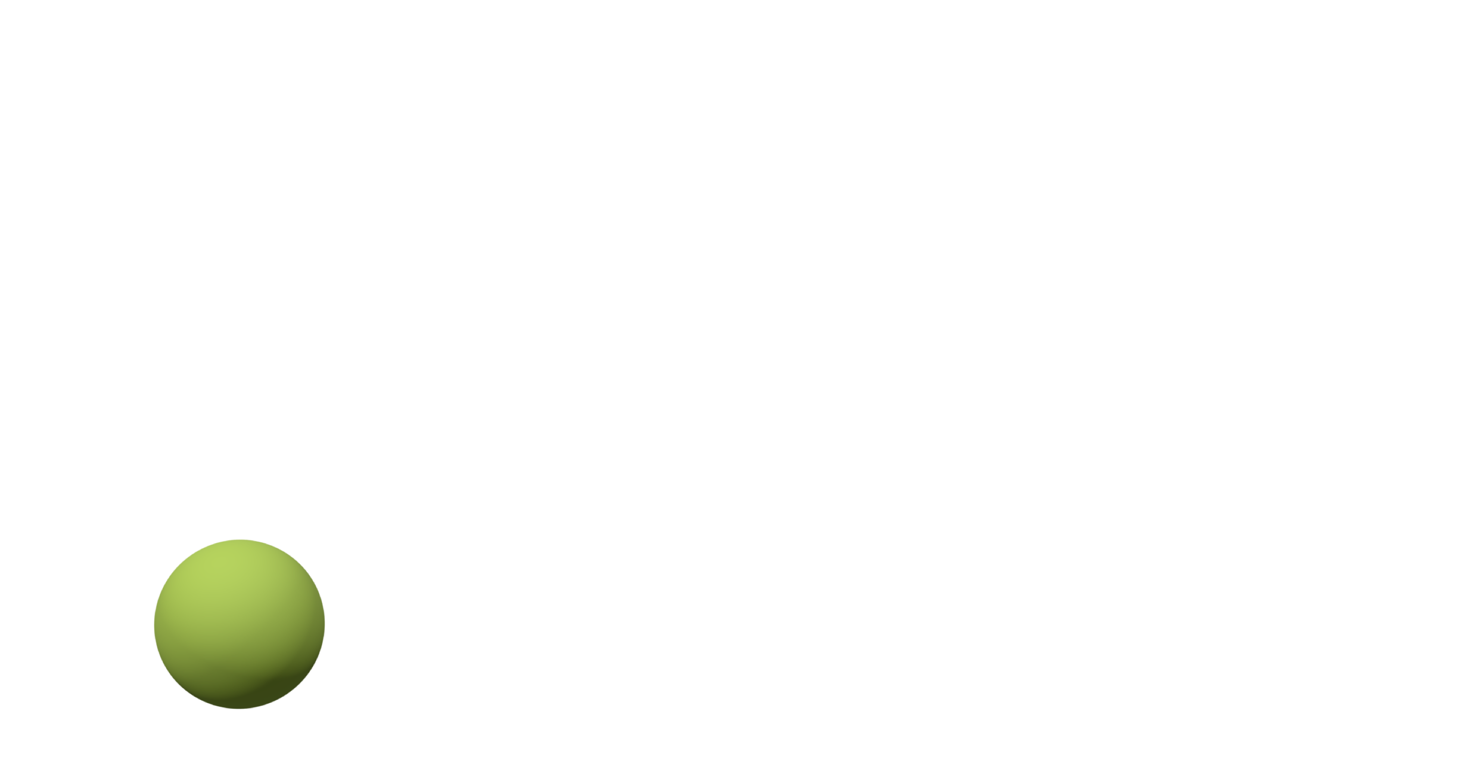 Grafisches Element, Ball grün groß links unten