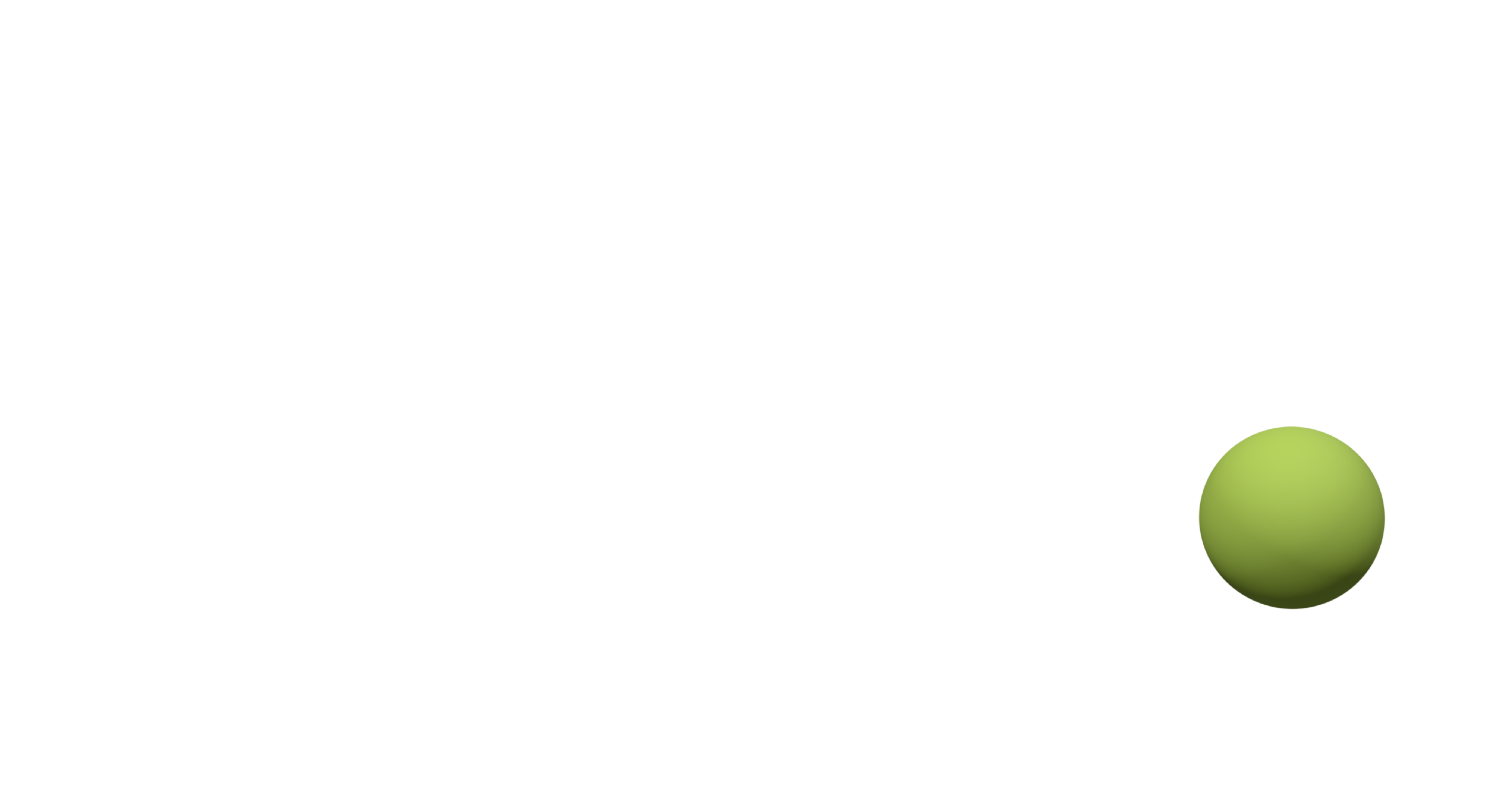Grafisches Element, Ball grün groß rechts